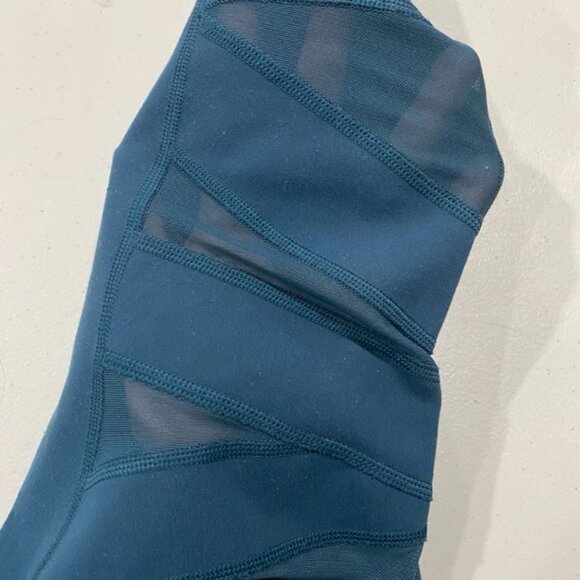 Lululemon Wunder Under High-Rise Tech Mesh Leggings Teal Size 4, XS - Picture 4 of 11